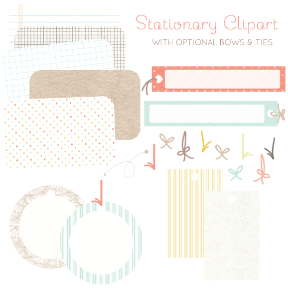 Stationary Clipart & Tags