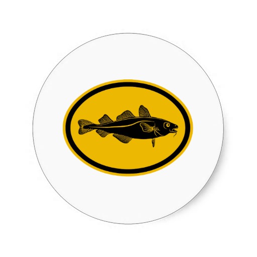 Cod Fish Stickers, Cod Fish Sticker Designs