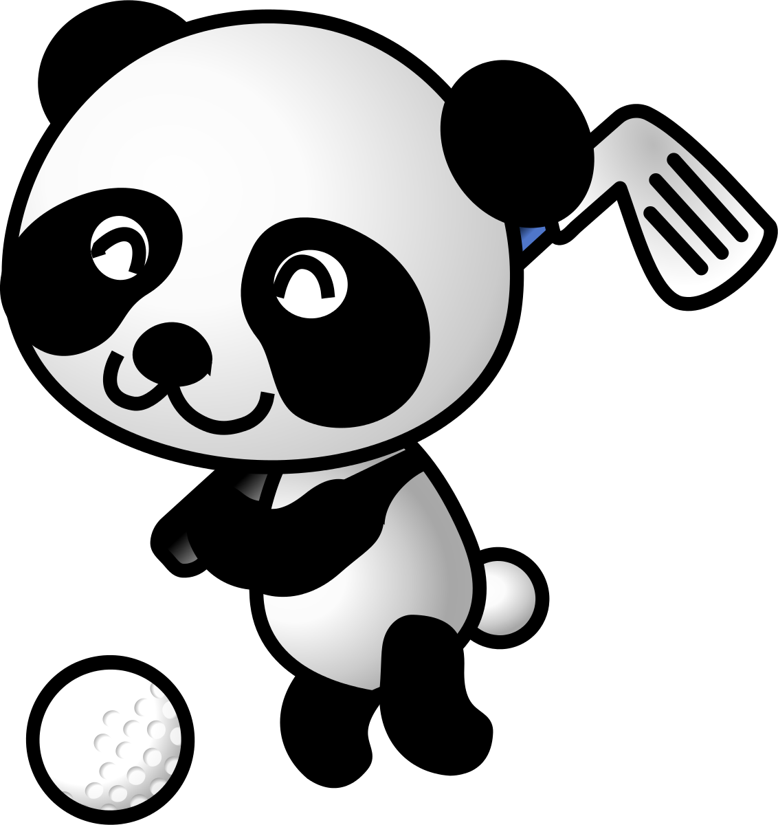 Golf Panda Clipart by shu : Animal Cliparts #578- ClipartSE