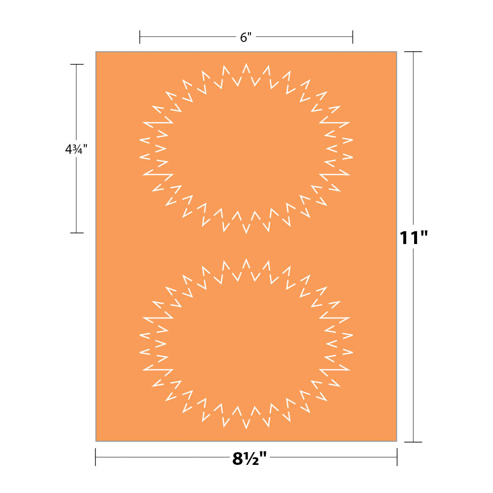 Printable Starburst Shape - Hunters' Oranger - Cover | Blanks/USA