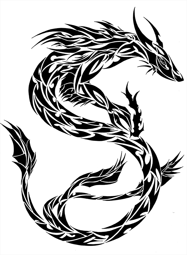 deviantART: More Like Tribal Oriental Dragon by L4TIN-G3CKO