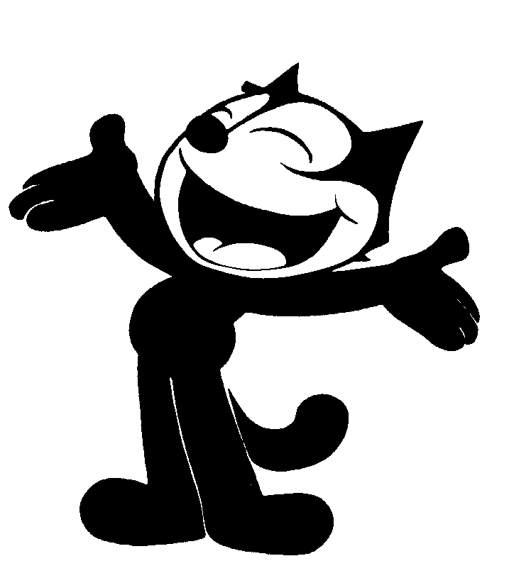 Black And White Cat Cartoon - Cliparts.co