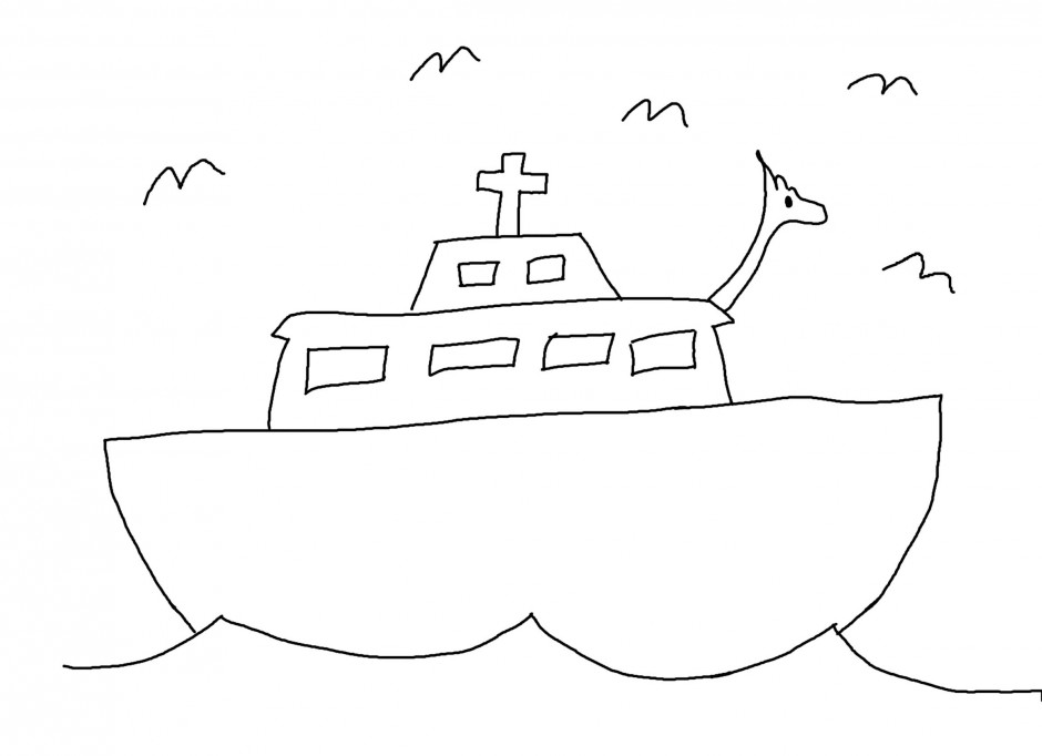 Enlarged LDS Clipart Image 112376 Noah Ark Coloring Pages