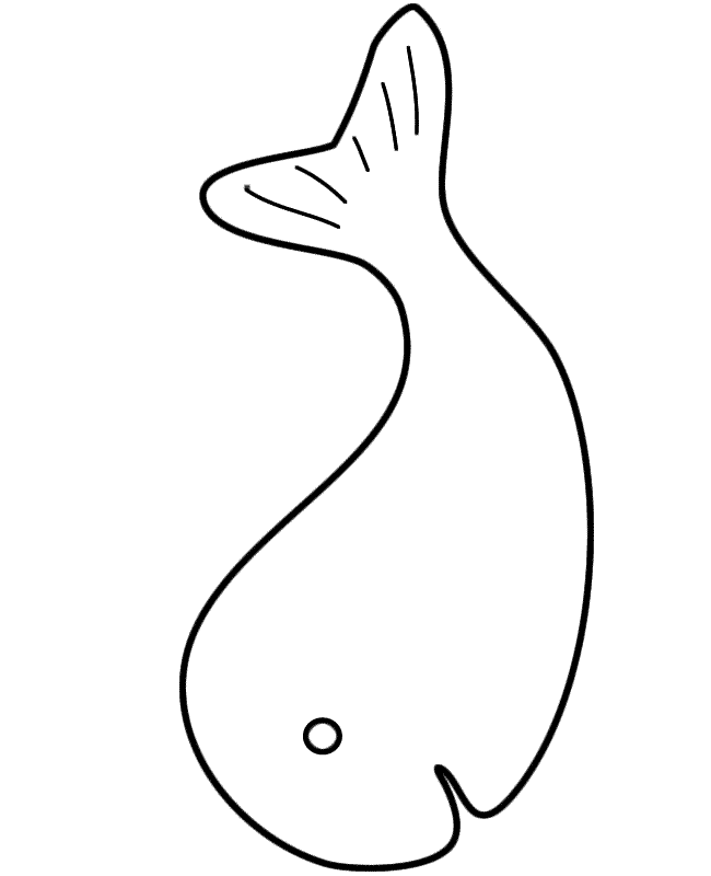 Friendly Whale - Coloring Page (