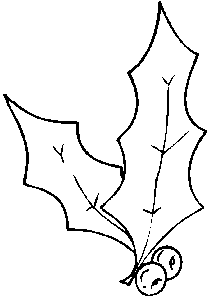 Holly Leaf Coloring Page - Cliparts.co