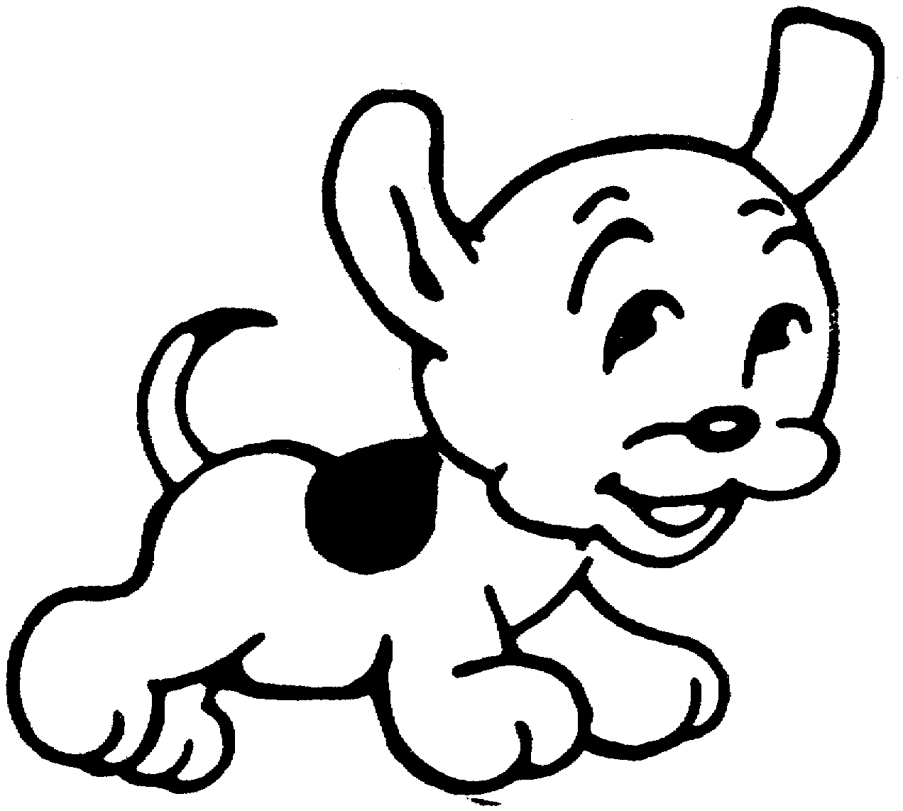 Happy Puppy Clipart Black And White | Clipart Panda - Free Clipart ...