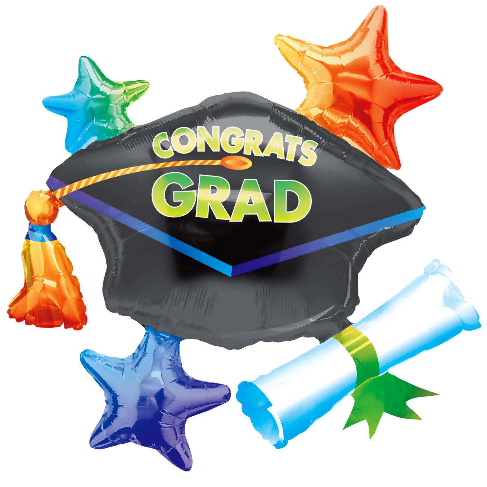 Anagram Congrats Grad Giant Cluster Graduation 34" SuperShape Foil ...