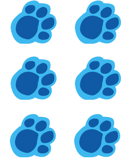 Blue's Clues Paw Prints, Employers - Drawing Kids