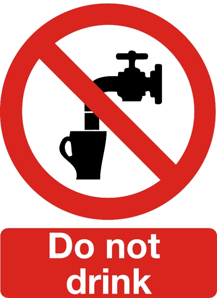 Do Not Drink - SAFETY SIGN | Camlab UK