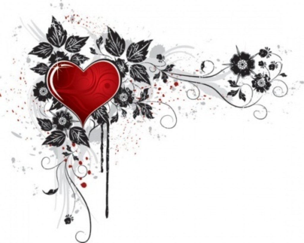 Rose Hearts Red Love - 1024x819 iWallHD - Wallpaper HD