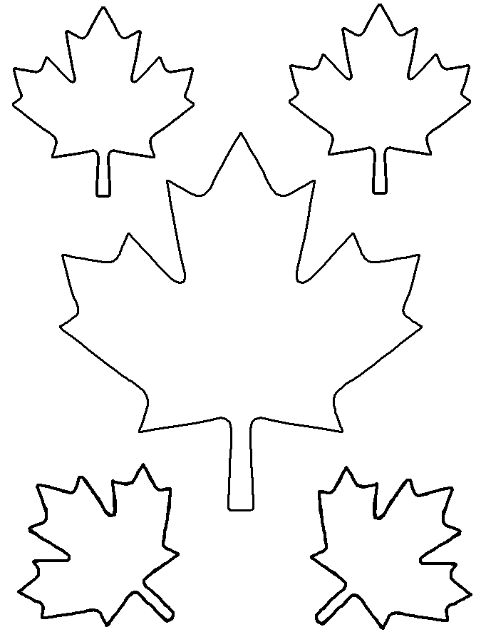 Leaf Outlines Printable - AZ Coloring Pages
