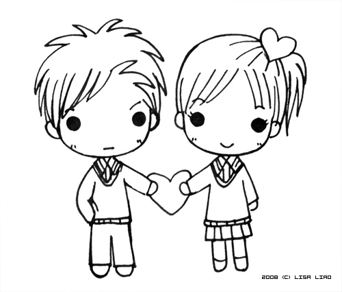 Cute Anime Love Chibi Drawing - Gallery