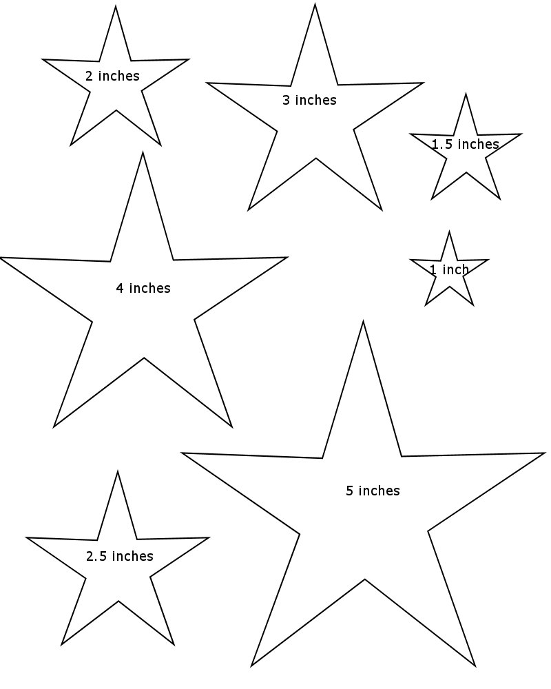 1 Inch Star Template