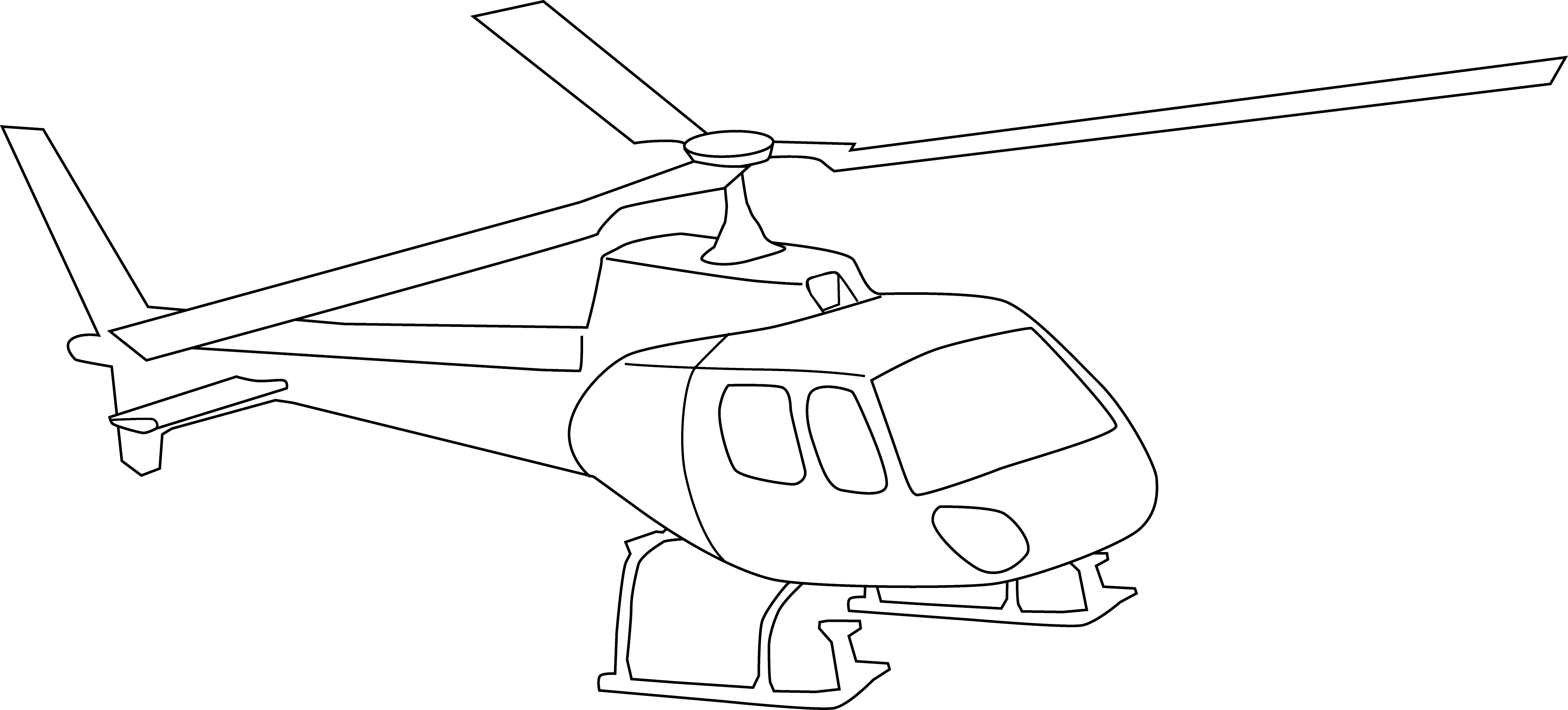 Helicopter Clipart Black And White - Gallery