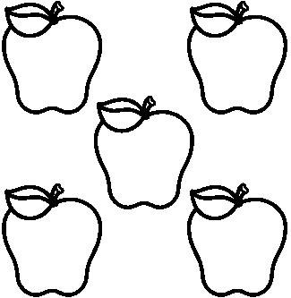 Black And White Apple Clipart - Gallery