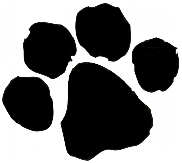 Red Panther Paw Print Clipart - Free Clip Art Images