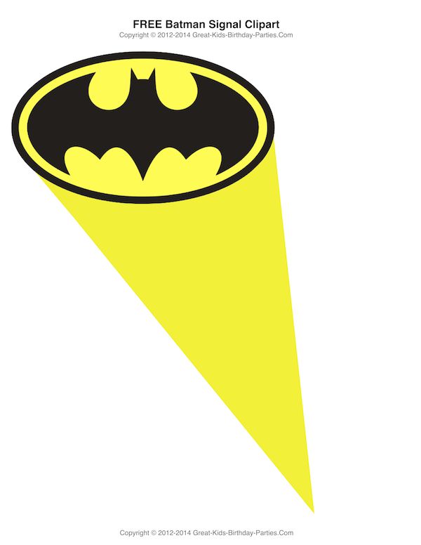 Free Superhero Printables - Bat signal in the sky clipart, lots of ...