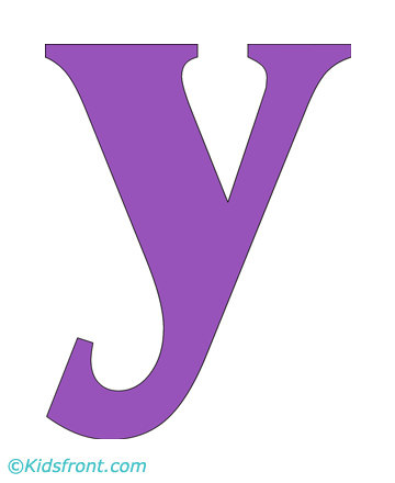 Y-Lowercase Alphabet Coloring Pages for Kids to Color and Print