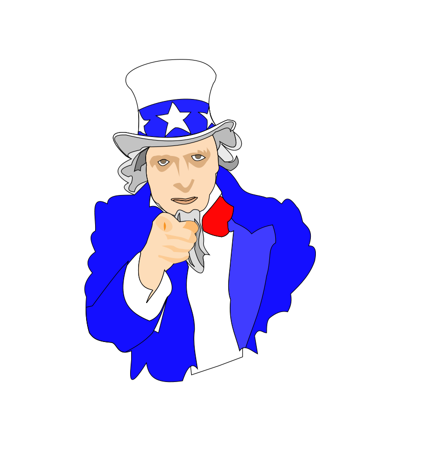 Uncle Sam pointing Clipart, vector clip art online, royalty free ...
