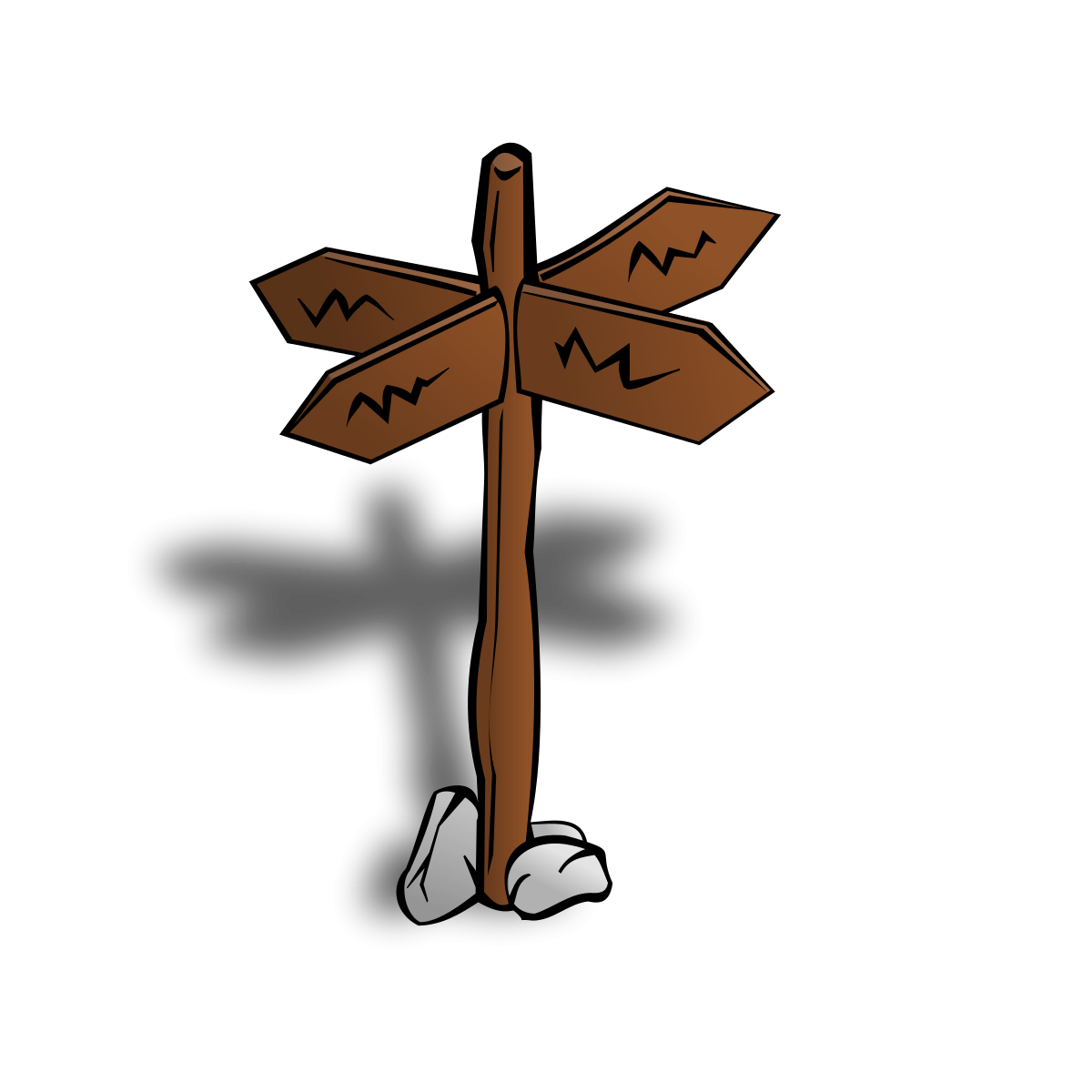 RPG Map Symbols: Crossroads Sign Clipart by nicubunu : Fantasy ...