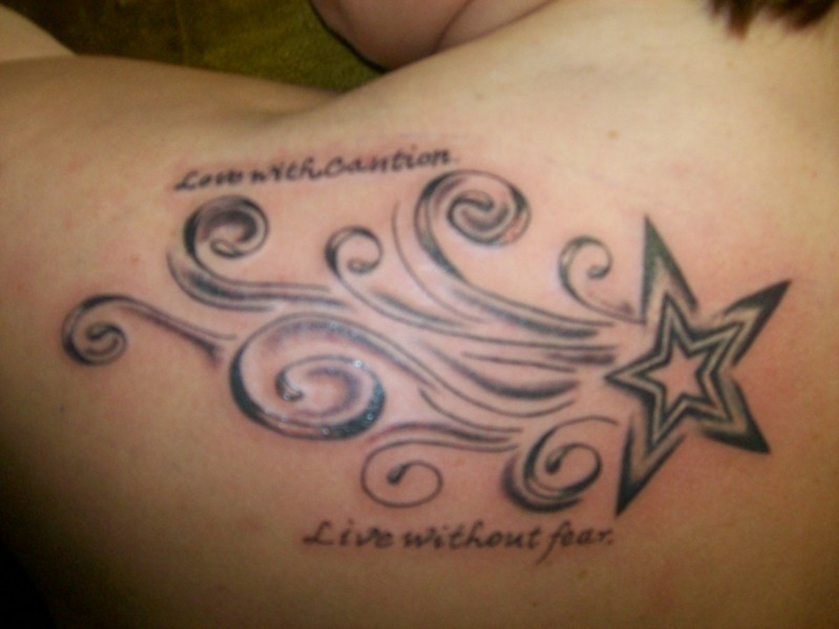 Meaning of star tattoos on neck design idea for Men and Women body.