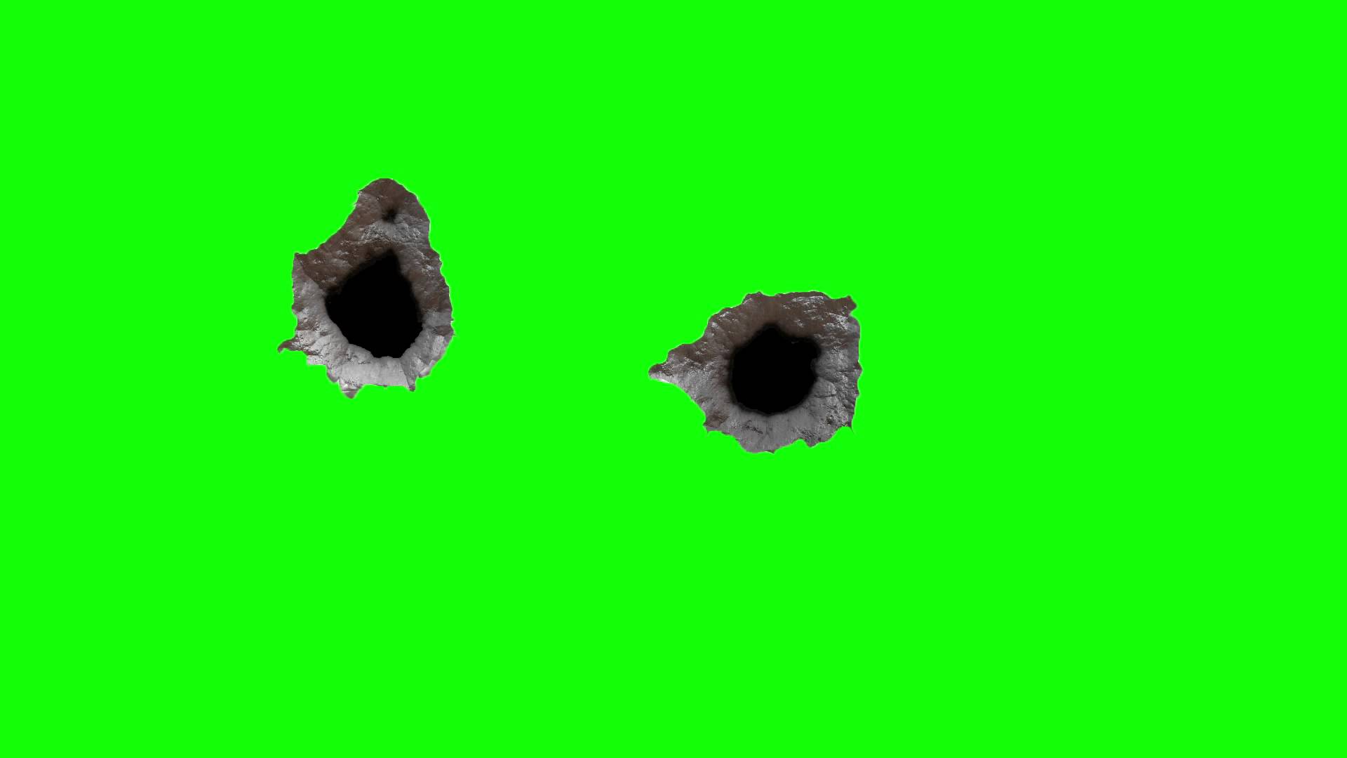 Two bullet holes effect green screen - YouTube