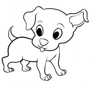 How to Draw an Easy Puppy, Step by Step, Cartoon Animals, Animals ...