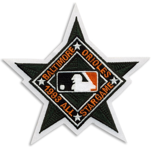 1993 All Star Game MLB Baseball Logo Patch - Baltimore Orioles Host