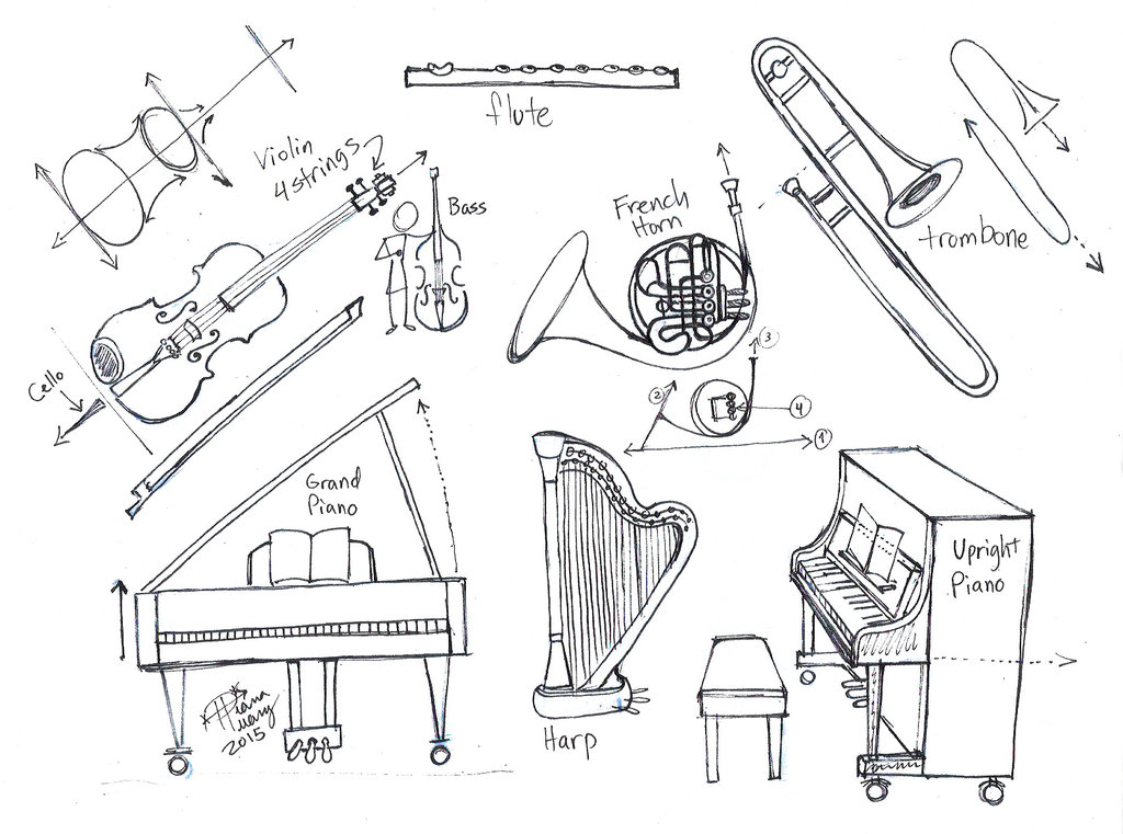 DeviantArt: More Like Draw Musical Instruments part 2 by Diana-Huang