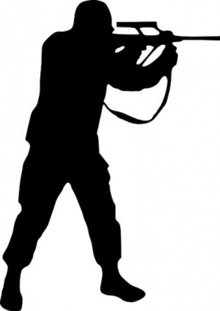 Soldier Silhouette Clip Art - Free Sports Vector Download Soldier ...