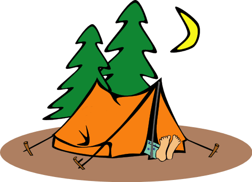 Free Camping Clipart ★ for Labor Day Weekend; tent and RV camping ...