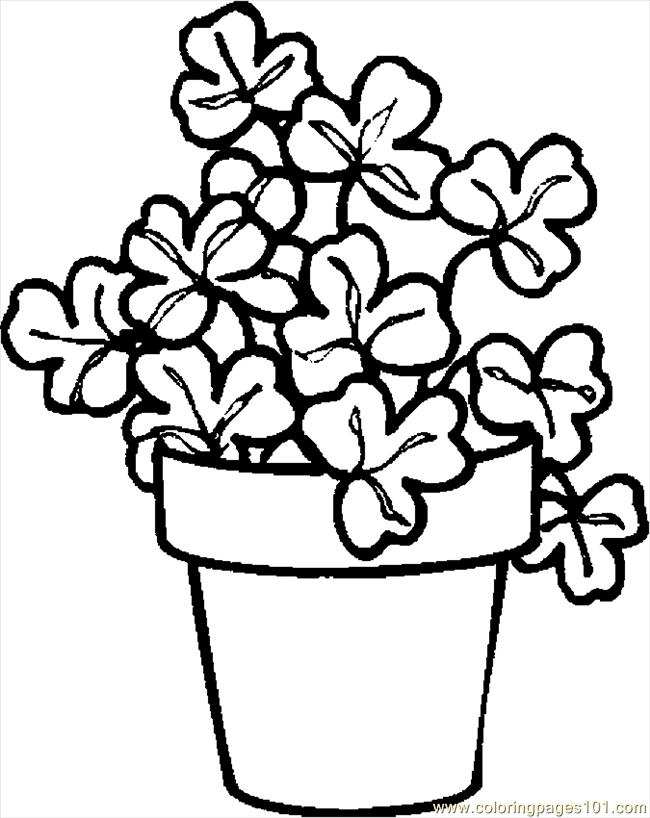 Coloring Pages Shamrock Plant (Holidays > St. Patrick's Day ...