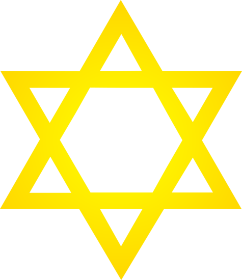 Golden Star of David Symbol - Free Clip Art