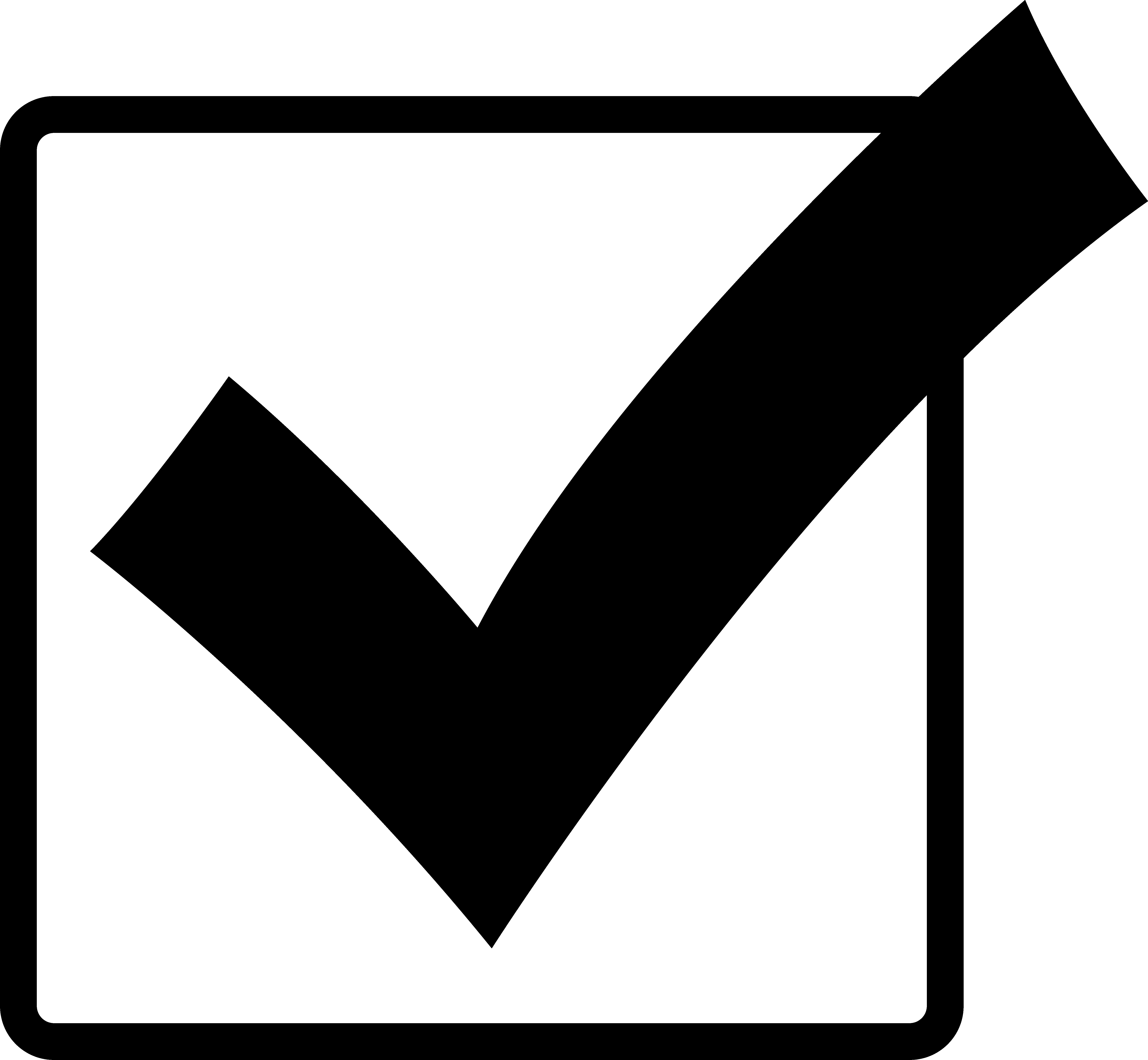 Black Check Mark in Box - Free Clip Art
