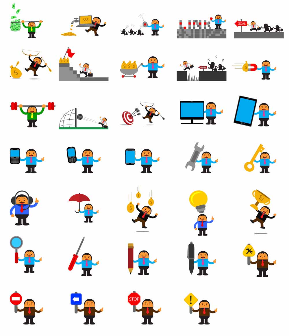 Graphic Design Reference: FREE DOWNLOAD Vector of 34 Cartoon ...