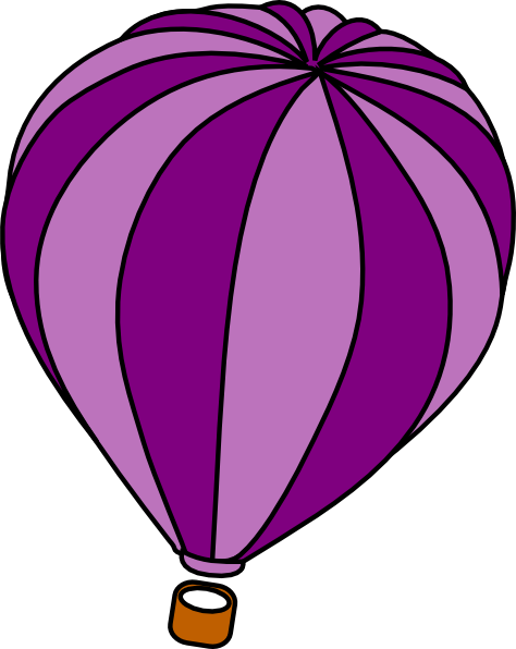 Hot Air Balloon Purple clip art - vector clip art online, royalty ...