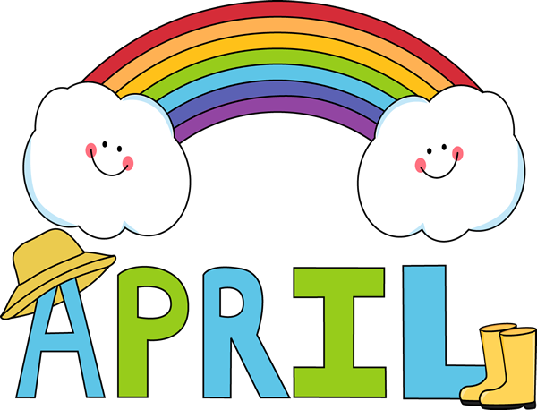 Month of April Rainbow Clip Art - Month of April Rainbow Image