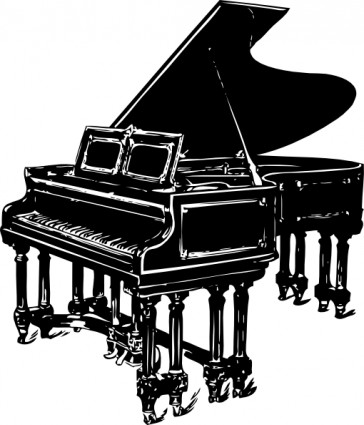 Black white music clip art Free vector for free download (about 21 ...