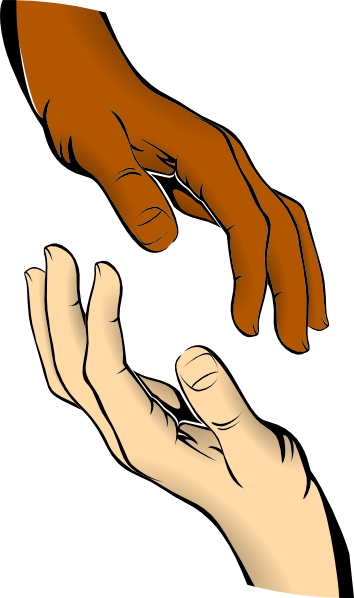 Touching Hands clip art - vector clip art online, royalty free ...