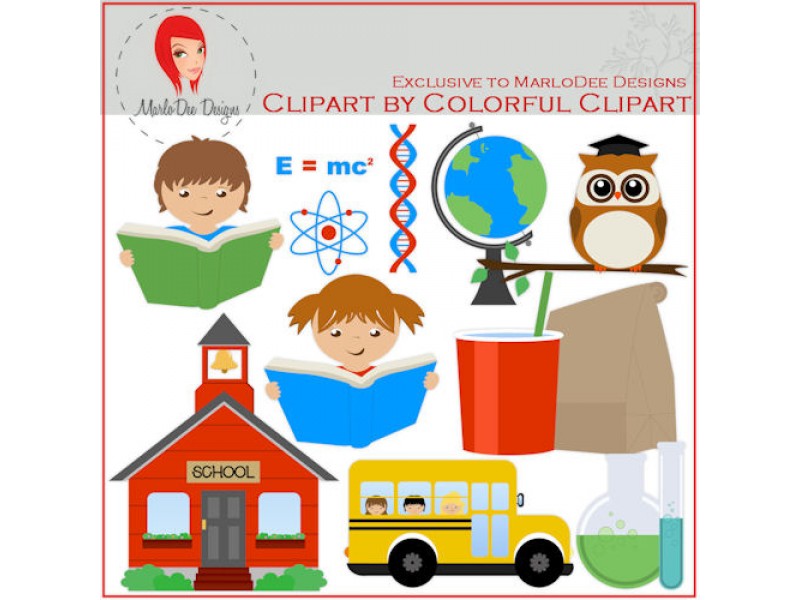 Back to School Clipart by Colorful Clipart