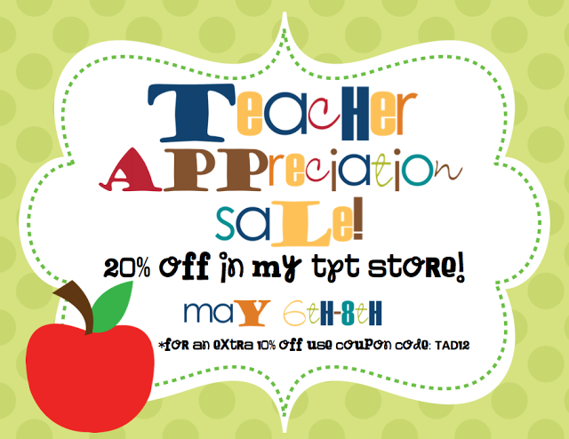 Erica's Ed-Ventures: Teacher Appreciation Sale! 20% off plus ...
