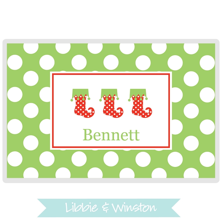 Christmas Stockings Placemat Personalized Children's