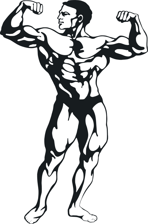 muscular man - vector Clip Art
