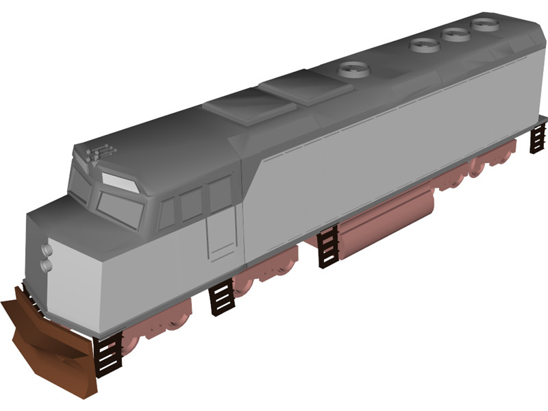 Amtrak Engine 3D Model Download | 3D CAD Browser