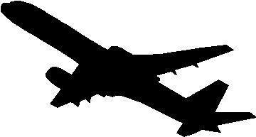 Vehicle Outlines :: Airplane Decal / Sticker 01 -