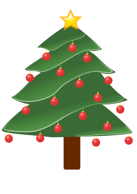 Lightly Decorated Evergreen 1 Christmas Xmas Tree Peace Symbol ...