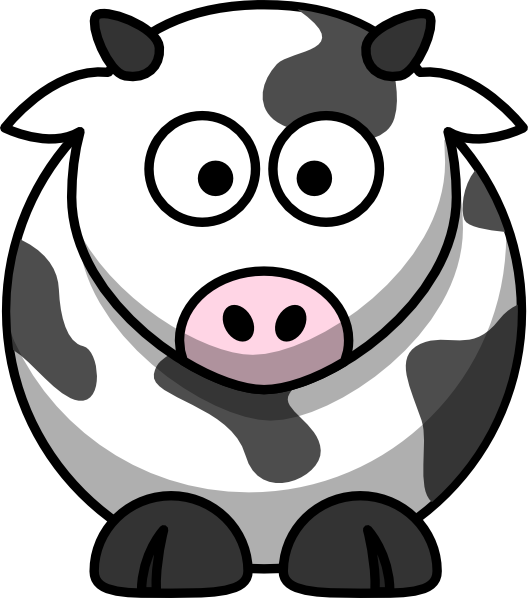 Cartoon Cow clip art - vector clip art online, royalty free ...
