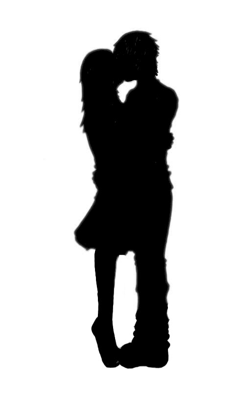 Silhouette Kiss by Ariiasaurus on deviantART