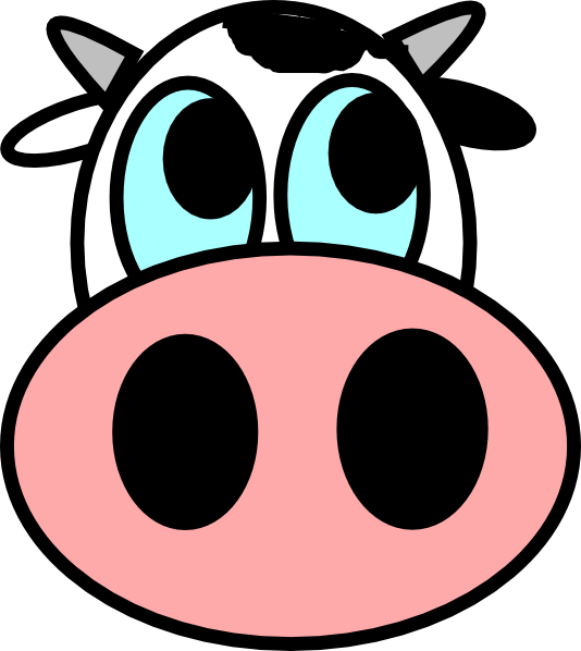 Cow Face clip art - vector clip art online, royalty free & public ...