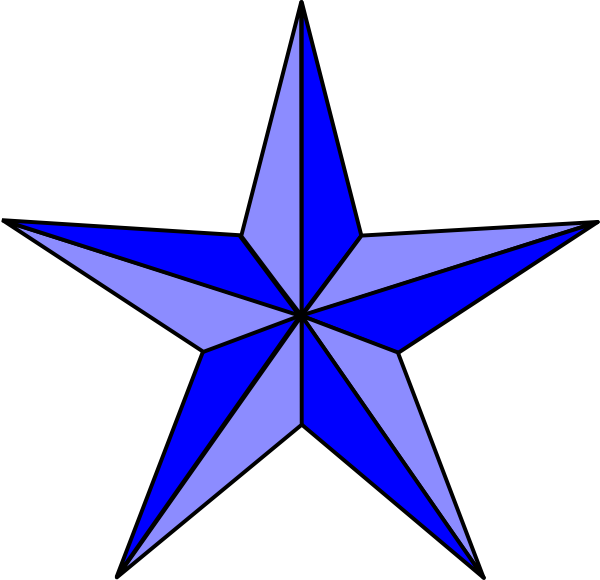Blue Nautical Star clip art - vector clip art online, royalty free ...